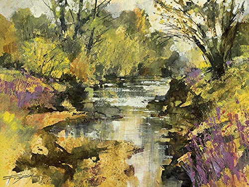 Chris Forsey Riverside in April Leinwanddruck, Mehrfarbig, 60 x 80 cm von Chris Forsey