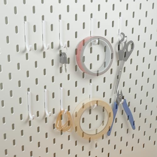 Universal Haken passend für IKEA Skadis Lochplatte – vielseitige Zubehörhalterung – Perfekt für Werkstatt Küche Büro – Maximaler Stauraum & Organisation (weiß, 20) von ChrisHunkeDesign