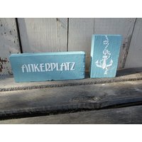 Ankerplatz & Anker Set Maritime Holzhäuser in 3D Aus Altholz Im Maritimen Shabby Landhaus , Holzdeko, Recycling Nr.hos025 Ankerplatz & Anker Set Maritime Holzhäuser in 3D Aus Altholz Im Maritimen Shabby Landhaus , Holzdeko, Recycling Nr.hos025 von ChrissysAtelier
