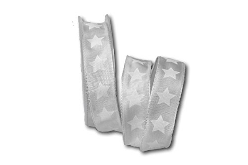 Christa-Bänder Motivband moderner Stern grau 25mm mit Draht Christa-Bänder Motivband moderner Stern grau 25mm mit Draht von Christa-Bänder