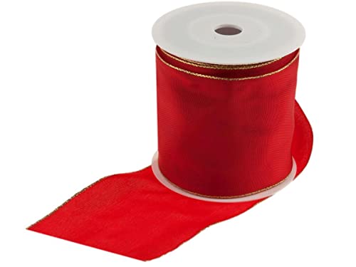 Christa-Bänder Uniband Goldkante Rot mit Draht 100mm Christa-Bänder Uniband Goldkante Rot mit Draht 100mm von Christa-Bänder