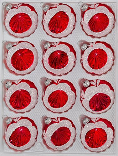 12 TLG. Glas-Weihnachtskugeln Set in Hochglanz Vintage Rot Christbaumkugeln - Weihnachtsschmuck-Christbaumschmuck-Reflektorkugeln-Reflexkugeln-Reflector Ball 12 TLG. Glas-Weihnachtskugeln Set in Hochglanz Vintage Rot Christbaumkugeln - Weihnachtsschmuck-Christbaumschmuck-Reflektorkugeln-Reflexkugeln-Reflector Ball von Christbaumkugeln-24.de