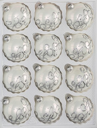 12 TLG. Glas-Weihnachtskugeln Set in Hochglanz-Weiss-Silberne-Ornamente - Neuheit - Christbaumkugeln - Weihnachtsschmuck-Christbaumschmuck 12 TLG. Glas-Weihnachtskugeln Set in Hochglanz-Weiss-Silberne-Ornamente - Neuheit - Christbaumkugeln - Weihnachtsschmuck-Christbaumschmuck von Christbaumkugeln-24.de