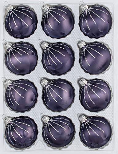 12 TLG. Glas-Weihnachtskugeln Set in 'Ice Graphit Silber' Regen - Christbaumkugeln - Weihnachtsschmuck-Christbaumschmuck 12 TLG. Glas-Weihnachtskugeln Set in 'Ice Graphit Silber' Regen - Christbaumkugeln - Weihnachtsschmuck-Christbaumschmuck von Christbaumkugeln-24.de
