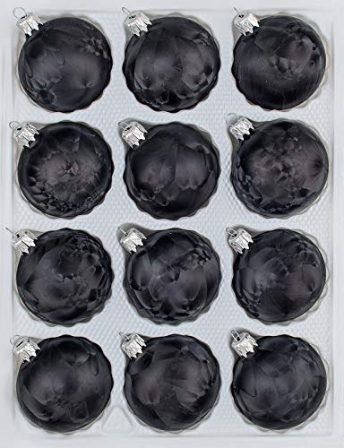 12 TLG. Glas-Weihnachtskugeln Set in 'Ice Schwarz' Eislack - Christbaumkugeln - Weihnachtsschmuck-Christbaumschmuck 12 TLG. Glas-Weihnachtskugeln Set in 'Ice Schwarz' Eislack - Christbaumkugeln - Weihnachtsschmuck-Christbaumschmuck von Christbaumkugeln-24.de