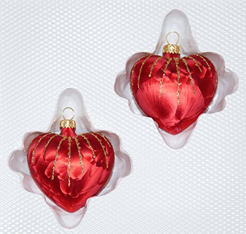 2 tlg. Glas-Herzen Set in "Ice Rot Gold" Regen - Christbaumkugeln - Weihnachtsschmuck-ChristbaumschmuckL8 2 tlg. Glas-Herzen Set in "Ice Rot Gold" Regen - Christbaumkugeln - Weihnachtsschmuck-ChristbaumschmuckL8 von Christbaumkugeln-24.de