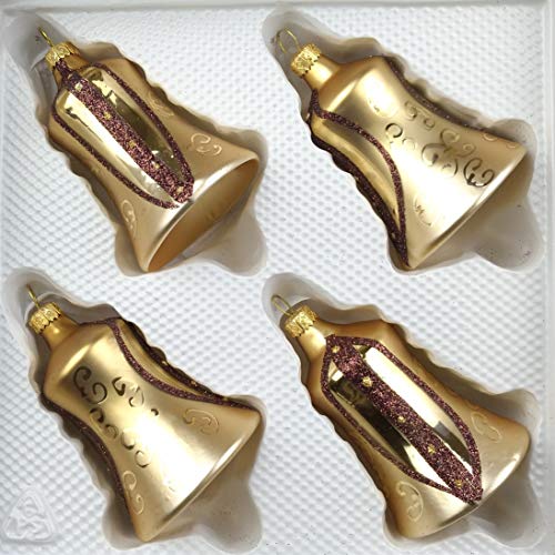 4 TLG. Glas-Glocken Set in Goldener Traum Spezial - Goldene-Glanz & Matt Ornamente- Christbaumkugeln - Weihnachtsschmuck-Christbaumschmuck 4 TLG. Glas-Glocken Set in Goldener Traum Spezial - Goldene-Glanz & Matt Ornamente- Christbaumkugeln - Weihnachtsschmuck-Christbaumschmuck von Christbaumkugeln-24.de
