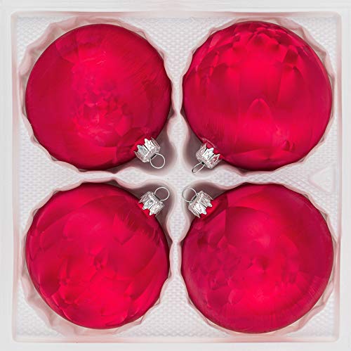 4 TLG. Glas-Weihnachtskugeln Set 8cm Ø in 'Ice Rot Eislack - Christbaumkugeln - 8cm Durchmesser 4 TLG. Glas-Weihnachtskugeln Set 8cm Ø in 'Ice Rot Eislack - Christbaumkugeln - 8cm Durchmesser von Christbaumkugeln-24.de