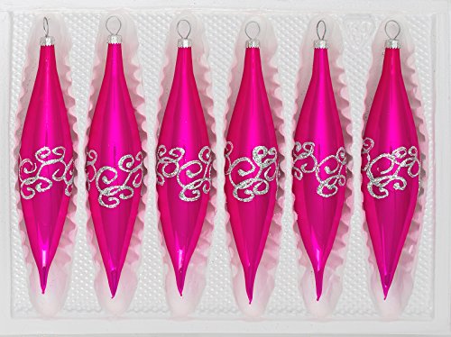6 TLG. Glas-Zapfen Set in Hochglanz-Pink-Silberne-Ornamente - Neuheit - Christbaumkugeln - Weihnachtsschmuck-Christbaumschmuck 6 TLG. Glas-Zapfen Set in Hochglanz-Pink-Silberne-Ornamente - Neuheit - Christbaumkugeln - Weihnachtsschmuck-Christbaumschmuck von Christbaumkugeln-24.de