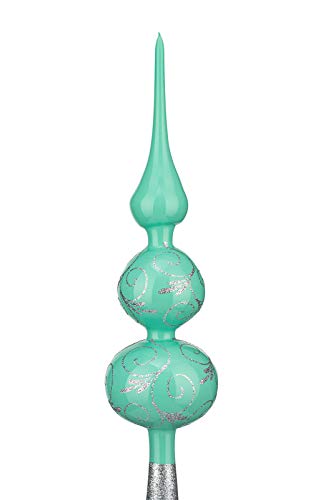 Weihnachtsbaumspitze Groß 35cm in Hochglanz Modern Mint Silberne Ornamente Baumspitze Spitze Tannenbaumspitze Christbaumspitze Weihnachtsbaum Christbaum Tannenbaum Christmas Tree Top Weihnachtsbaumspitze Groß 35cm in Hochglanz Modern Mint Silberne Ornamente Baumspitze Spitze Tannenbaumspitze Christbaumspitze Weihnachtsbaum Christbaum Tannenbaum Christmas Tree Top von Christbaumkugeln-24.de