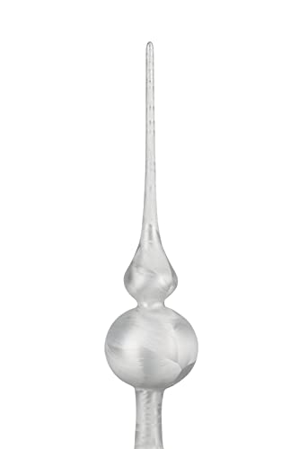 Weihnachtsbaumspitze Groß 35cm in 'Ice Weiss' - Baumspitze Spitze Tannenbaumspitze Christbaumspitze Weihnachtsbaum Christbaum Tannenbaum Christmas Tree Top von Christbaumkugeln-24.de