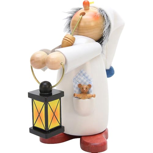 Christian Ulbricht Räuchermännchen Schlafmütze Laternenträger, Traditionelle Weihnachtsdeko aus dem Erzgebirge, Holz, Mehrere Farben, Lackiert, Tischplatte, Weihnachtsschmuck von Christian Ulbricht