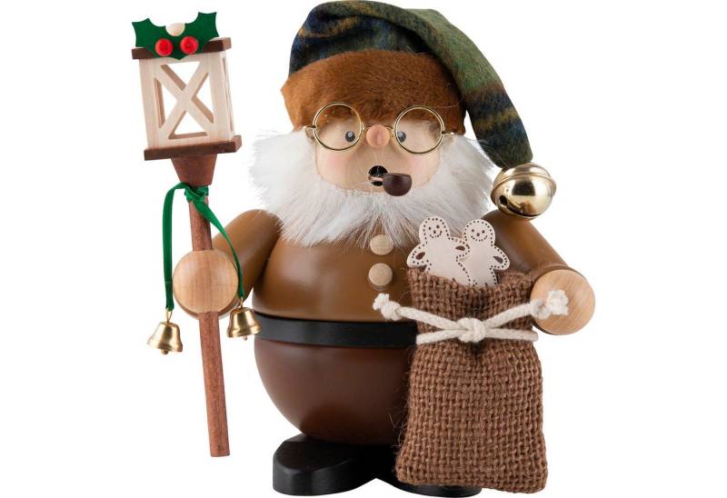 Christian Ulbricht Räuchermännchen Wichtel Weihnachtsmann mit Laterne natur (15,5cm) Räuchermann von Chri von Christian Ulbricht