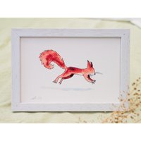 Aquarell Eichhörnchen, Bringt Gute Laune - Fineart Kunstdruck Von Original von ChristianBobeth