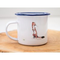 Emaille-Tasse "Kleines Wiesel", Geschenk Tasse Mit Zwei Flinke Wieseln, Kindertasse Zum Geburtstag, Personalisierbar Emaille-Tasse "Kleines Wiesel", Geschenk Tasse Mit Zwei Flinke Wieseln, Kindertasse Zum Geburtstag, Personalisierbar von ChristianBobeth