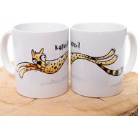 Früchstückstasse, Tasse Mit Lustiger Tier Illustration Und Spruch, Kaffeetasse Leopard, Geschenk, Kindertasse, Geburtstagsgeschenk Tiertasse Früchstückstasse, Tasse Mit Lustiger Tier Illustration Und Spruch, Kaffeetasse Leopard, Geschenk, Kindertasse, Geburtstagsgeschenk Tiertasse von ChristianBobeth