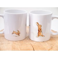 Frühstückstasse Mit Hasen, Tasse Personalisierbar, Weihnachtsgeschenk von ChristianBobeth