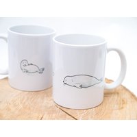 Frühstückstasse Mit Robben, Tasse Personalisierbar, Weihnachtsgeschenk von ChristianBobeth