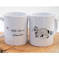 Frühstückstasse Mit Waschbär, Tasse Personalisierbar, Oster Und Weihnachtsgeschenk von ChristianBobeth