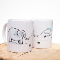 Frühstückstasse-Tasse Mit Elefant Und Spruch, Elefanten-Tasse Als Weihnachtsgeschenk, Geschenk-Tasse von ChristianBobeth