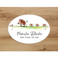 Türschild Mit Name Und Wildschweine - Für Kinderzimmer Haustüren Personalisierbar Türschild Mit Name Und Wildschweine - Für Kinderzimmer Haustüren Personalisierbar von ChristianBobeth