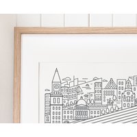 Boston Illustration Kunstdruck | Minimale Home Decor Wandkunst von ChristieEPrintShop