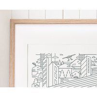 Vancouver Illustration Kunstdruck | Minimale Home Decor Wandkunst von ChristieEPrintShop