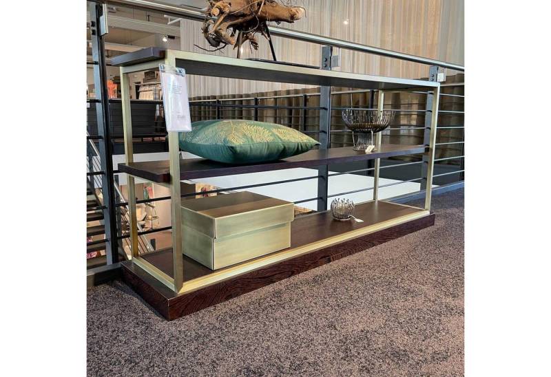 Christine Kröncke Regal Regal Sideboard Bronxx Messing Geschliffen Brüniert Einlegeplatte von Christine Kröncke