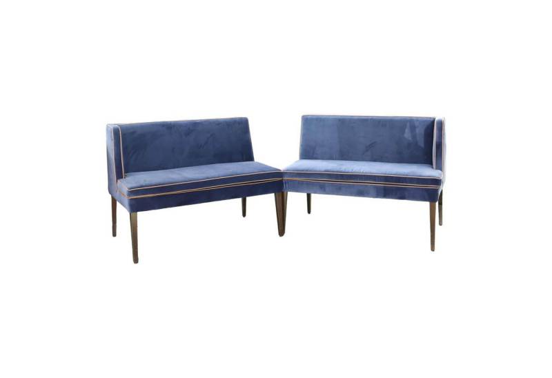 Christine Kröncke Sitzbank 2er Set Bank CK Dinegra CK400.40 Bezug Allure Velvet Blau von Christine Kröncke