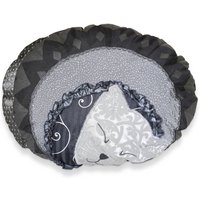 Kissen Katze Chatounet Unikat Fibre Art Schlafendes Kätzchen Ovale Form Schwarz Grau Patchwork Kissen Katze Chatounet Unikat Fibre Art Schlafendes Kätzchen Ovale Form Schwarz Grau Patchwork von ChristineGrenier