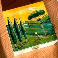Holzbox Mit Toskanamotiv Holzkästchen Schmuckkästchen Dekokiste Geschenkidee Muttertagsgeschenk Geschenk Gastgeschenk Wichtelgeschenk Deko von ChristineHuwerArt