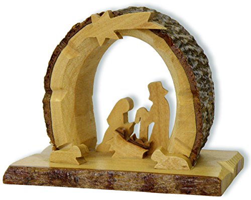 °° Baumschmuck - Krippe in Baum - Tisch-Dekoration 7cm Handarbeit von Christliche Geschenkideen