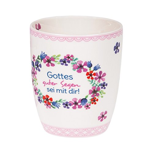 Christliche Geschenkideen °* Tasse Blumenmotiv Gottes Guter Segen Sei mit Dir von Christliche Geschenkideen