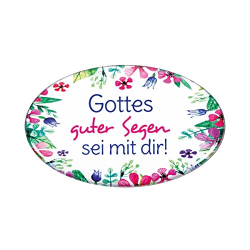 Christliche Geschenkideen °*3220 Magnet mit Blumenmotiv Gottes Guter Segen Sei mit Dir! von Christliche Geschenkideen