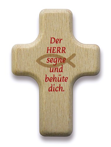 Christliche Geschenkideen °°2551 Handkreuz aus Holz Handschmeichler (Der Herr segne und behüte Dich) von Christliche Geschenkideen