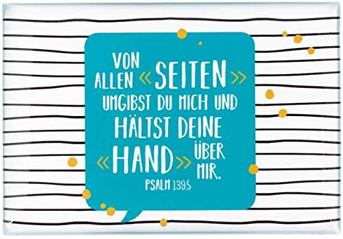 Christliche Geschenkideen Magnet schwarz/weiß Psalm 139.5 von Christliche Geschenkideen