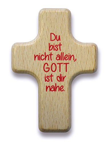 Handkreuz aus Holz Handschmeichler (Du bist nicht alleine) von Christliche Geschenkideen