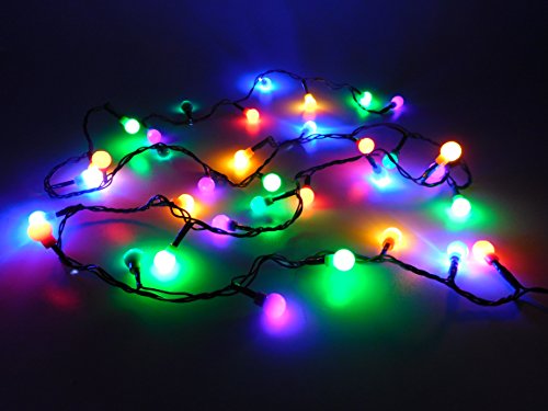 Christmas Concepts Lichterkette mit 35 bunten LEDs, Weihnachtsbaumbeleuchtung, mit grünem Kabel, 3 m von Christmas Concepts
