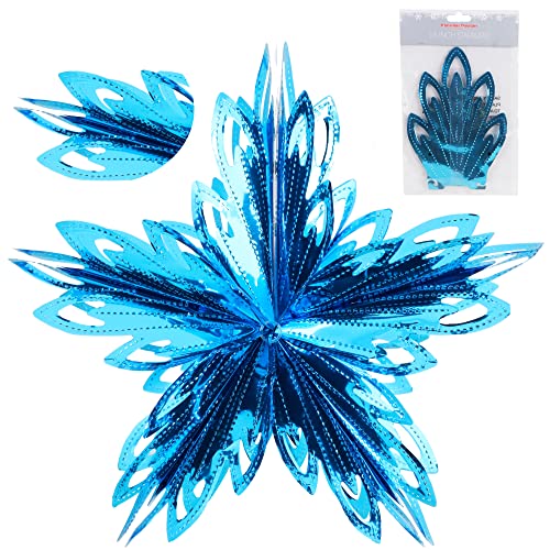 Christmas Concepts® 16 Zoll (1,3 Fuß) große Folie 3D-Stern hängende Dekoration – Weihnachtsbesatz (Türkis) von Christmas Concepts