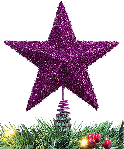 Christmas Concepts® 28cm Funkelnd Baumkronen-Stern - Luxuriöse Weihnachtsdekoration (Purple) von Christmas Concepts