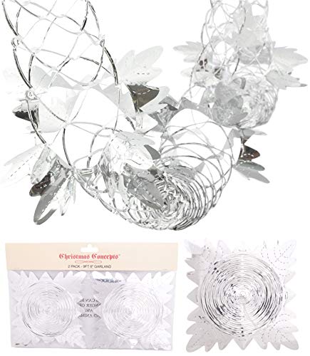 Christmas Concepts® 2er Pack 9ft Garland Festliche Hängedekorationen (Silber) von Christmas Concepts