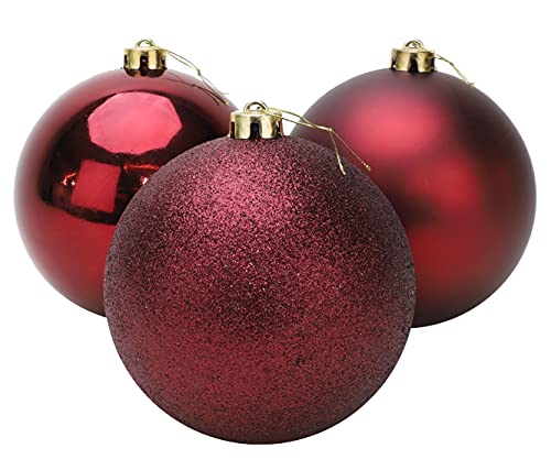 Christmas Concepts® 3-150 mm extra große Kugeln - Glänzendes, Mattes & glitzerndes Design - Weihnachtsdekoration von Christmas Concepts