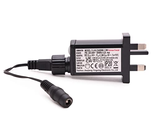 Christmas Concepts® 4V 375MA 1.5VA DC IP20 Elektronischer Transformator mit eingebautem Steuerpult - verwendbar für Weihnachtsdekorationen von Christmas Concepts
