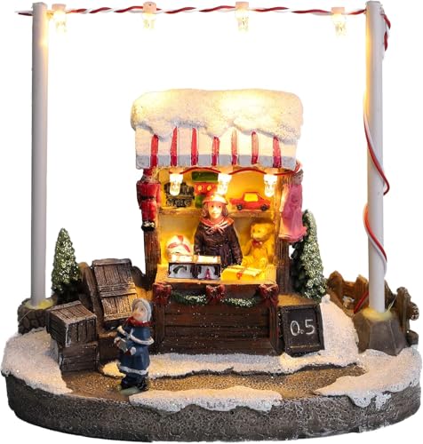 Christmas Concepts® 5 "/ 13cm LED beleuchtet Weihnachtsmarktszene (Spielzeugstand) von Christmas Concepts
