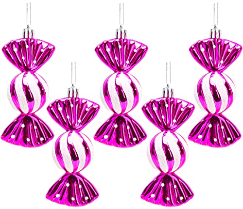 Christmas Concepts® 5er-Pack - 110 mm große süße Kugeln - Glänzend & Glitzer dekoriert - Weihnachtskugeln von Christmas Concepts