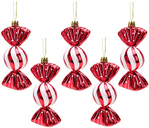Christmas Concepts® 5er-Pack - 110 mm große süße Kugeln - Glänzend & Glitzer dekoriert - Weihnachtskugeln von Christmas Concepts