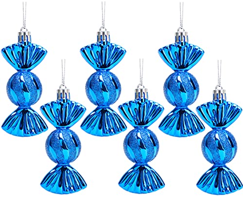 Christmas Concepts® 6er-Pack – 90 mm süße Kugeln – glänzend & glitzernd – Christbaumschmuck (Royal Blue) von Christmas Concepts