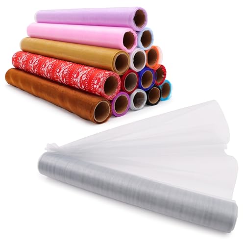 Christmas Concepts® 9M x 40CM Organza - Weihnachts- / Party- / Hochzeitsdekoration (Silber) von Christmas Concepts