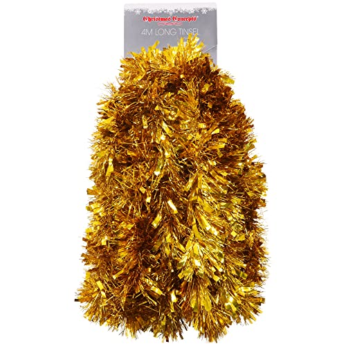 Christmas Concepts® Chunky/Fine Weihnachten Lametta -4 Meter - Weihnachtsdekoration (Gold) von Christmas Concepts
