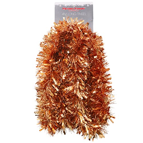 Christmas Concepts® Chunky/Fine Weihnachten Lametta -4 Meter - Weihnachtsdekoration (Kupfer) von Christmas Concepts